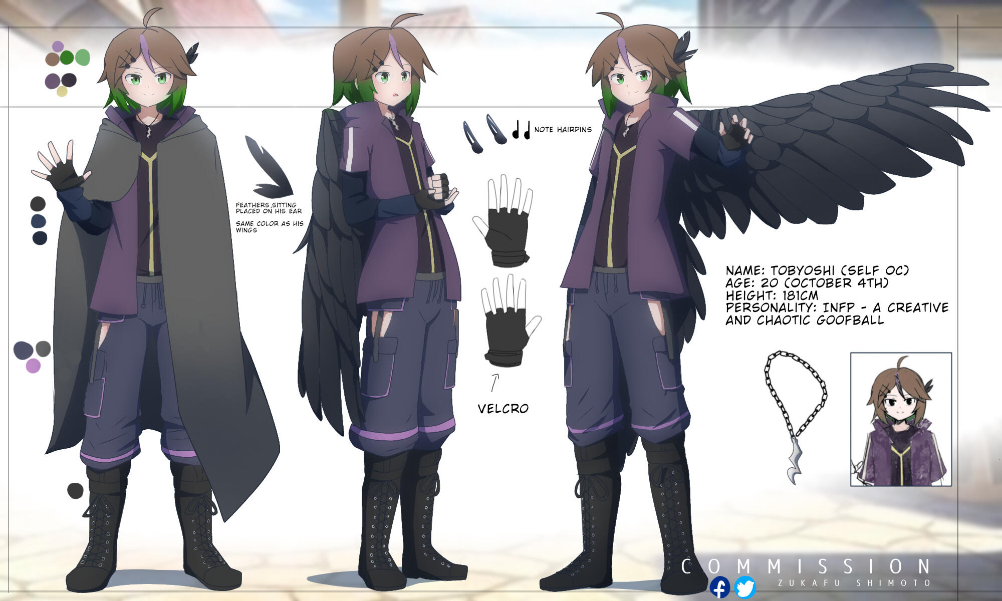 Tobyoshi character reference sheet (v1) - Art by Shimoto Zukafu